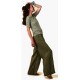 Pantalon Eté lin 100% tissé, ample, coupe fluide et fonctionnelle